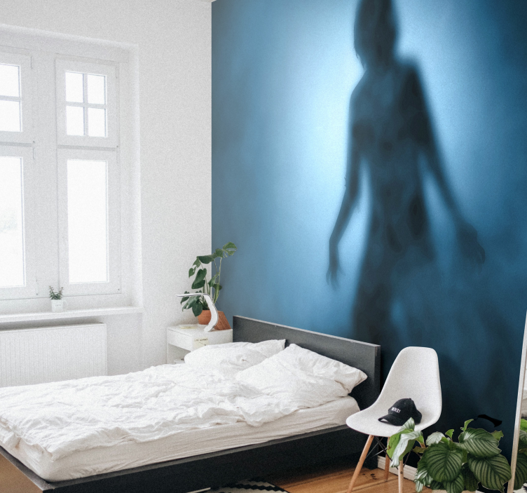 Zidna slika sa siluetom zombija - TenStickers