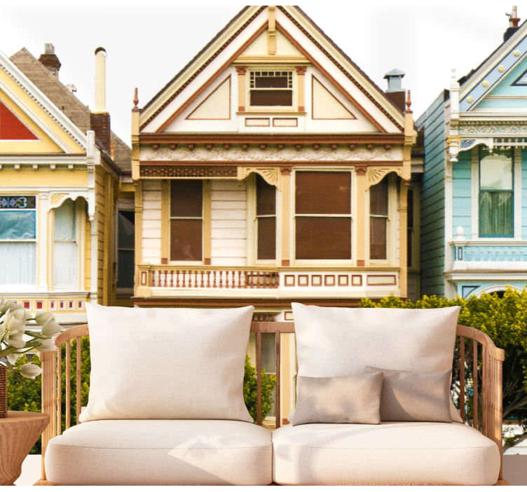 Zidne slike i zidne freske eksterijeri viktorijanskih kuća - TenStickers