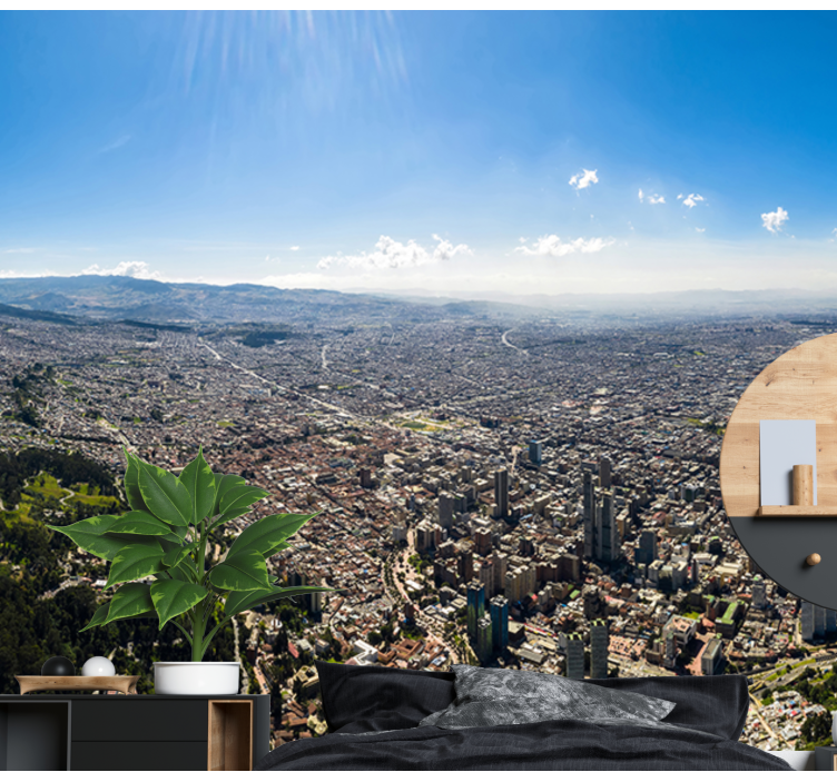 Zidne slike i zidne freske gradski prikaz bogote - TenStickers