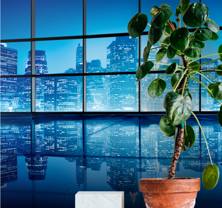 Zidne slike i zidne freske odsjaj urbane noći - TenStickers