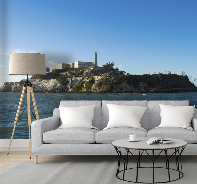 Zidne slike i zidne freske pogled na otok alcatraz - TenStickers