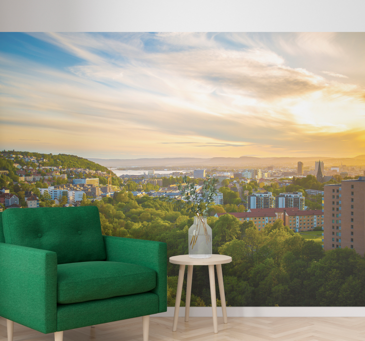 Zidne slike i zidne freske pogled na urbani krajolik - TenStickers