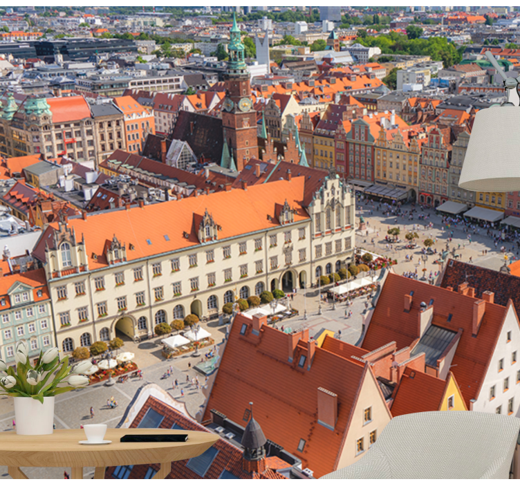 Zidne slike i zidne freske povijesni pogled na grad - TenStickers