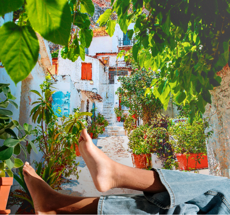 Zidne slike i zidne freske Šarmantna mediteranska ulica - TenStickers