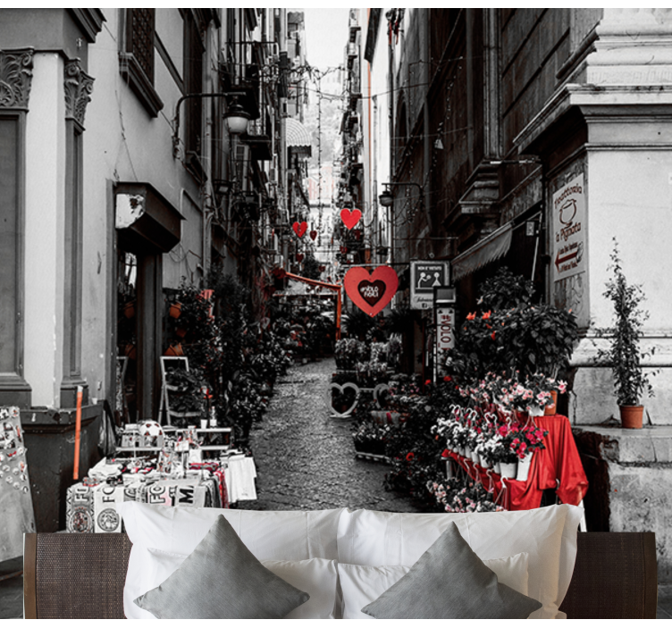 Zidne slike i zidne freske šarmantno ulično cvijeće - TenStickers