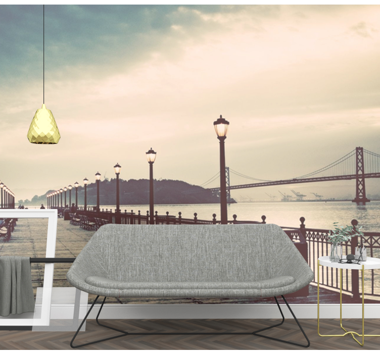 Zidne slike i zidne freske slikovit pogled na obalu - TenStickers