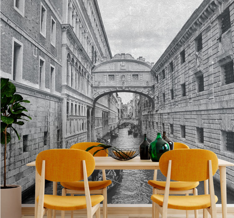 Zidne slike i zidne freske venecijanski pogled na vodu - TenStickers