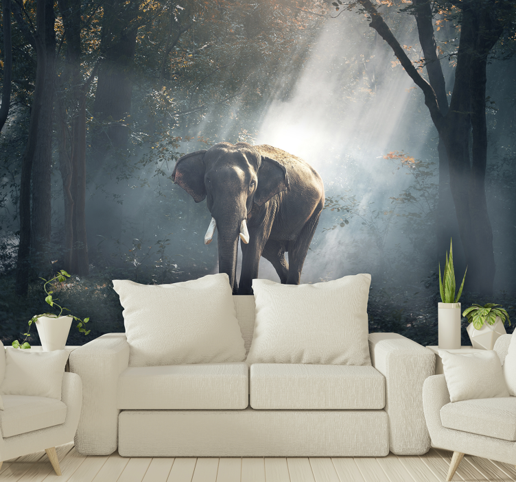 Zidni freske majestic forest elephant - TenStickers