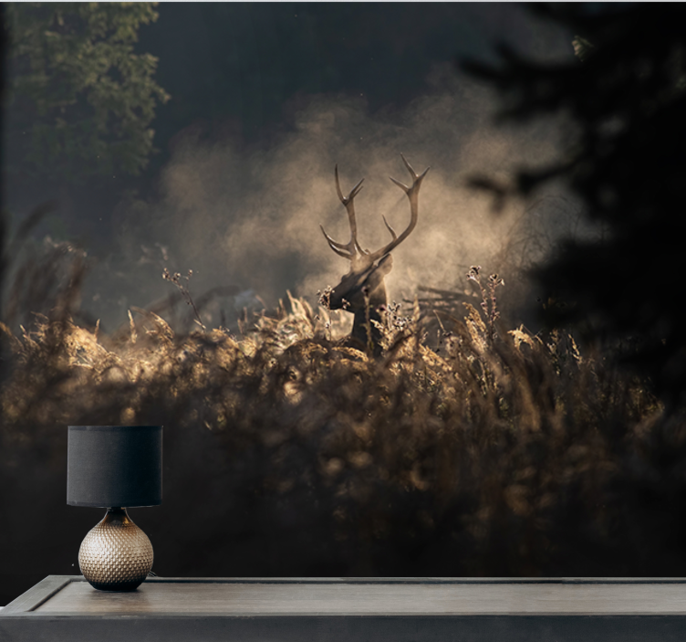 Zidni freske silueta jelena regalnog stila - TenStickers