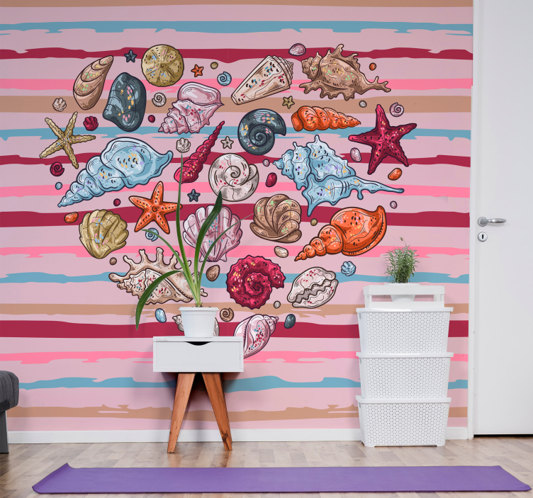 Zidni freske školjke morski život - TenStickers