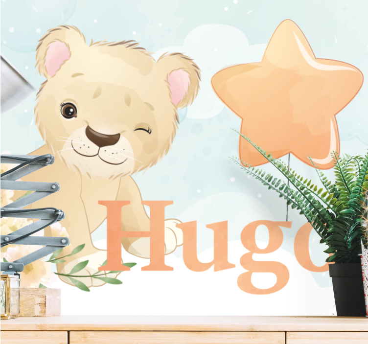 Zidni freske slatkog lava karaktera - TenStickers