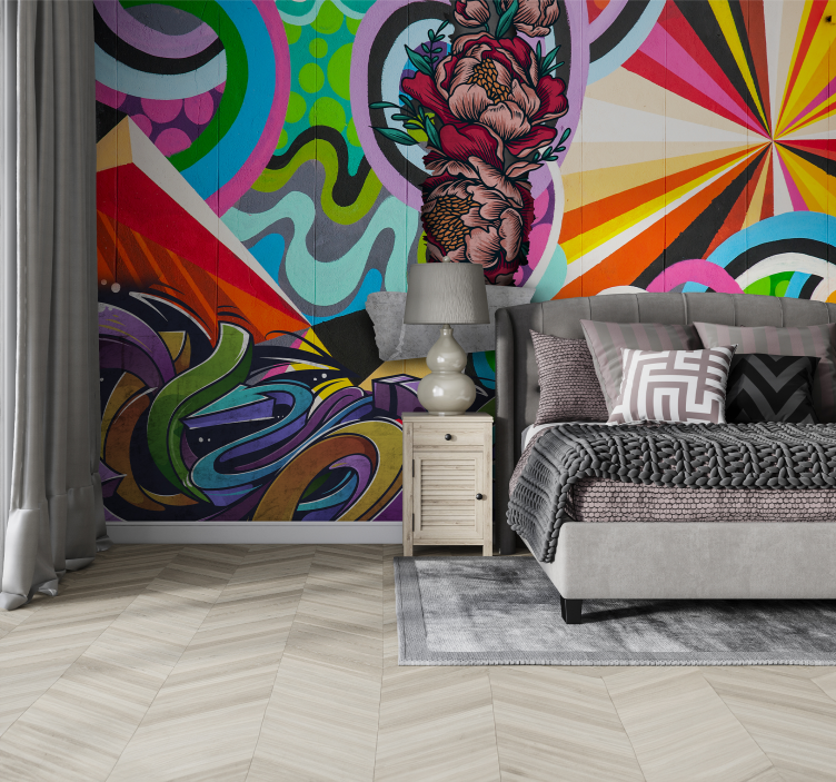 Zidni mural grafita urbane umjetnosti - TenStickers