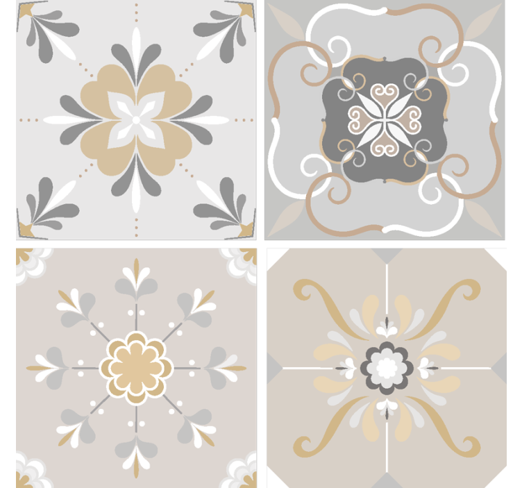 Cvjetni nadahnuti pločica podmornica - TenStickers