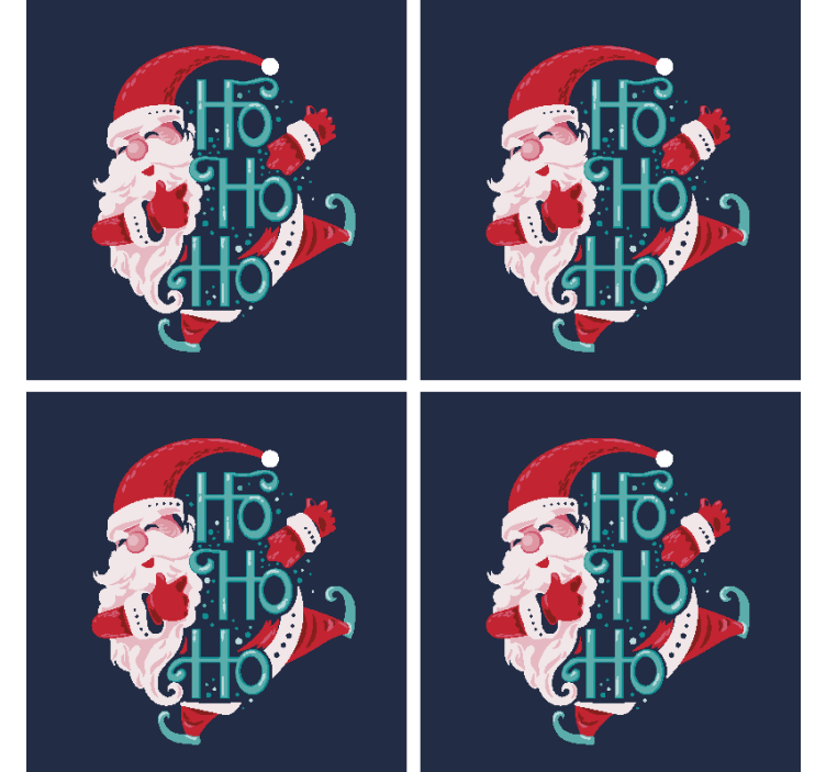 Santa claus pije pivo podmetač - TenStickers
