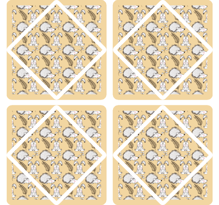 Podmetač za čaše nakaza s veselim životinjama - TenStickers