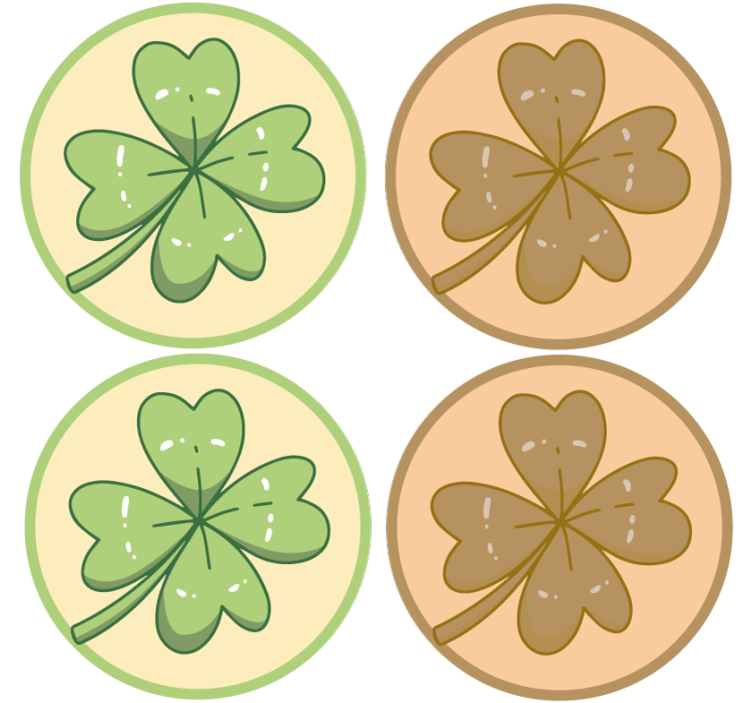 Shamrock st patrick's day više podmetača za čaše - TenStickers