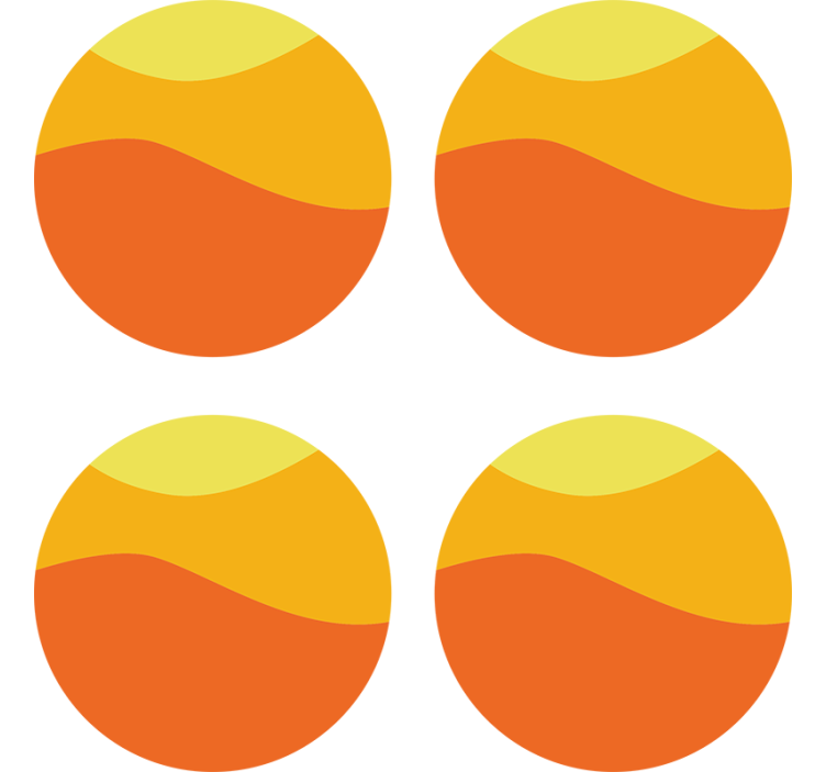 Podmetači za sunčanje iz šarenih valova 70-ih - TenStickers