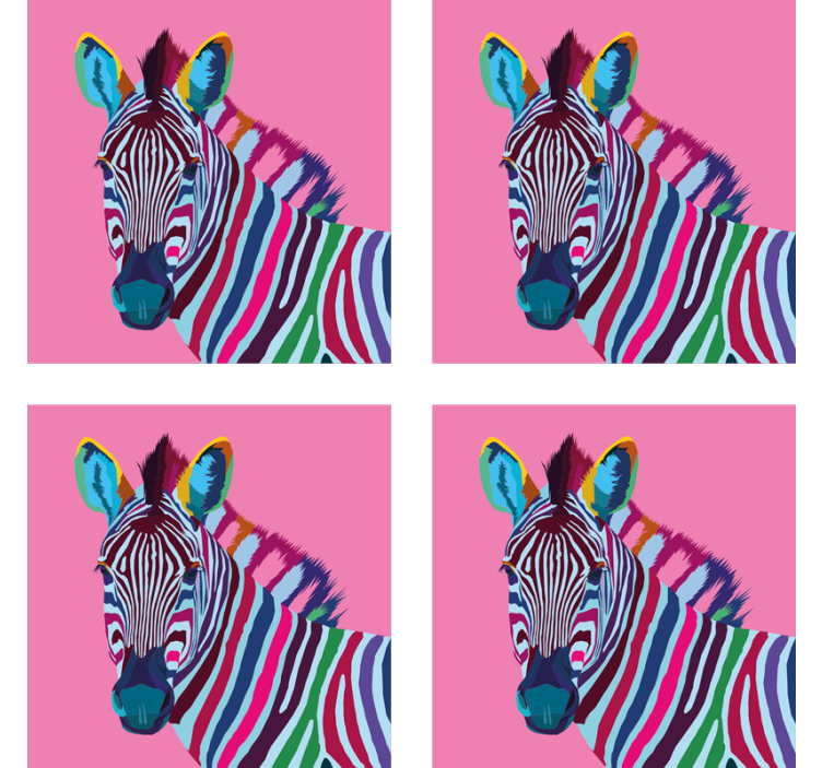 Zebra pop art zebra podmetač - TenStickers