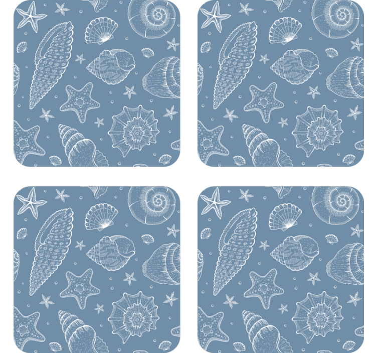 Morski život i školjke podmetači za morski život - TenStickers