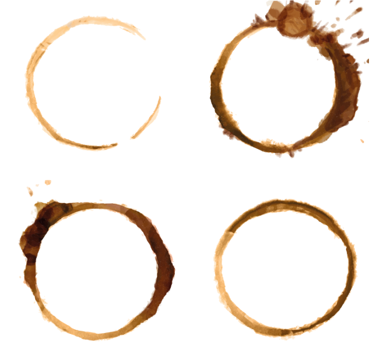 Podmetač za čaše s uzorcima mrlja od kave - TenStickers