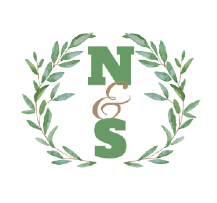 Podmetač za čaše prilagodljiv s inicijalima u vijencu lišća - TenStickers