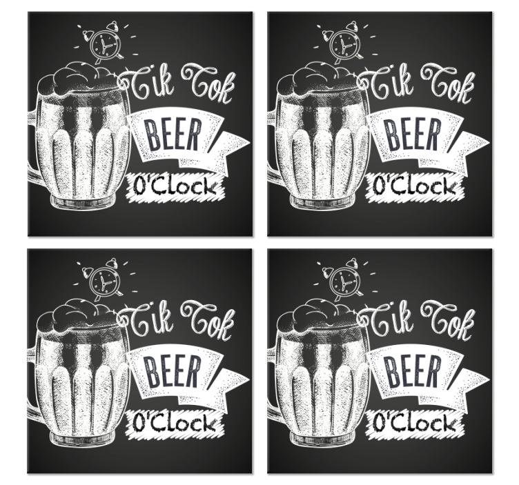 Tik tok quote pivo prostirke za piće - TenStickers