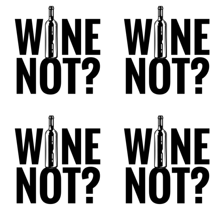 Vino ne podmetači za tekst boca - TenStickers