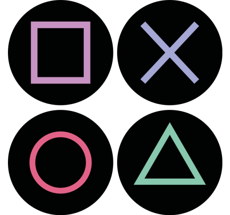 Podmetač za čaše nakaza šareni uzorci oblika - TenStickers