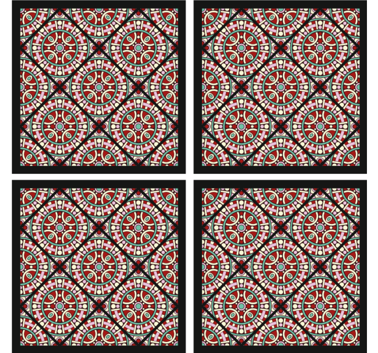 Podmetači za pločice boho uzorka - TenStickers