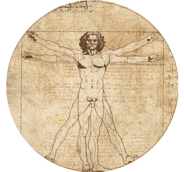 Leonardo da vinci art vintage podmetač - TenStickers