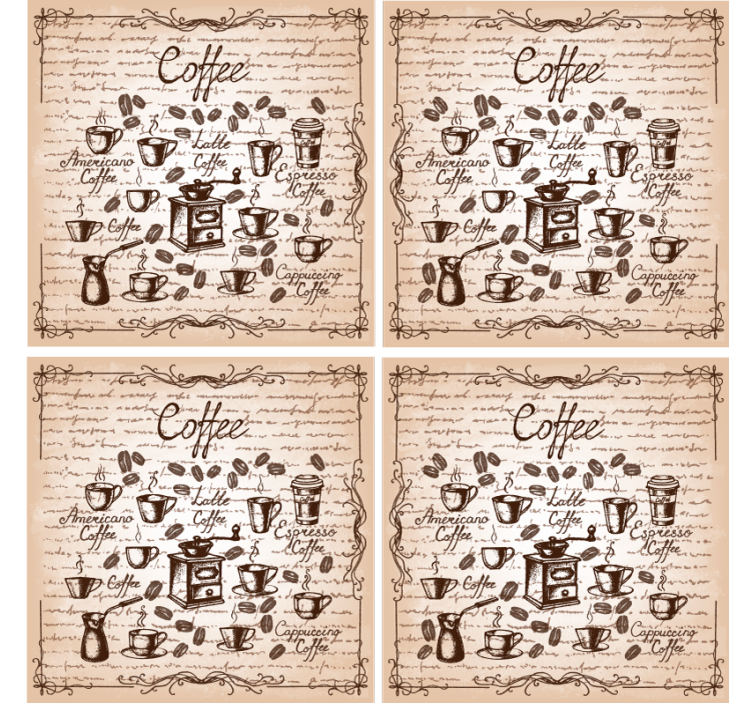 Decoupage s pićima vintage podmetač za čaše - TenStickers