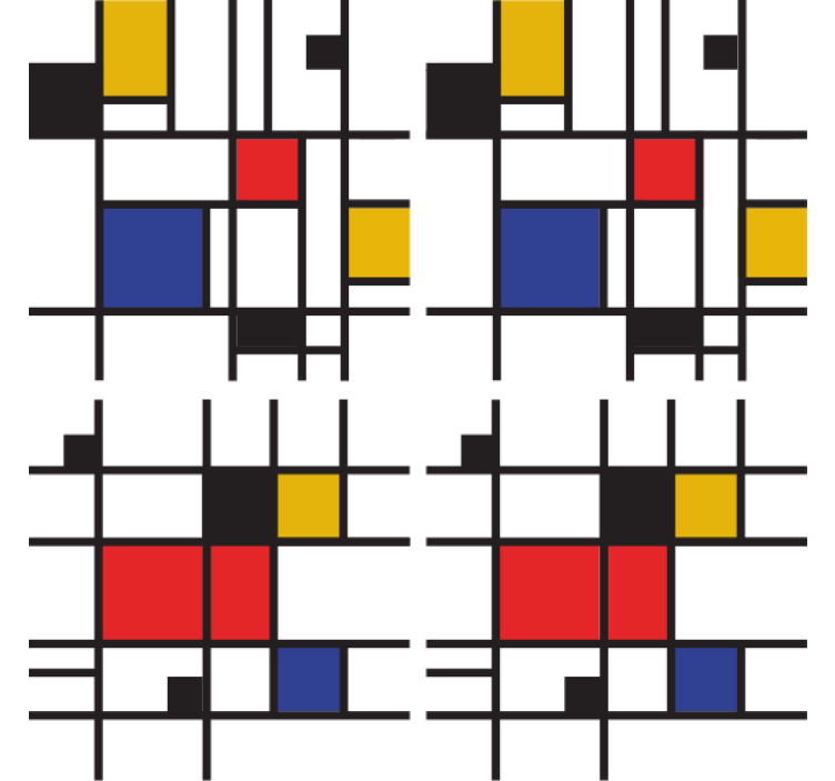 Podmetač za čaše moderan geometrijski uzorak blokovi - TenStickers