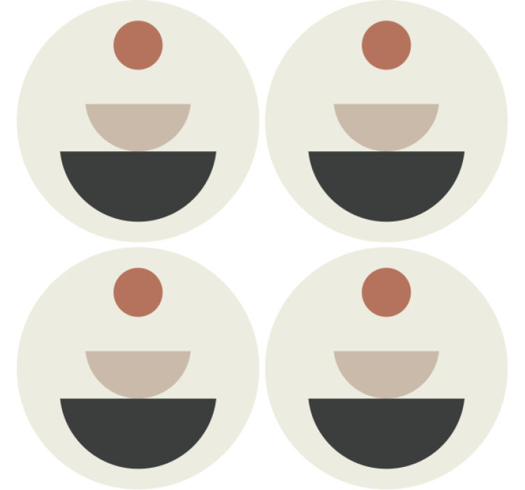 Podmetač za čaše nakaza slojevite kružne oblike - TenStickers