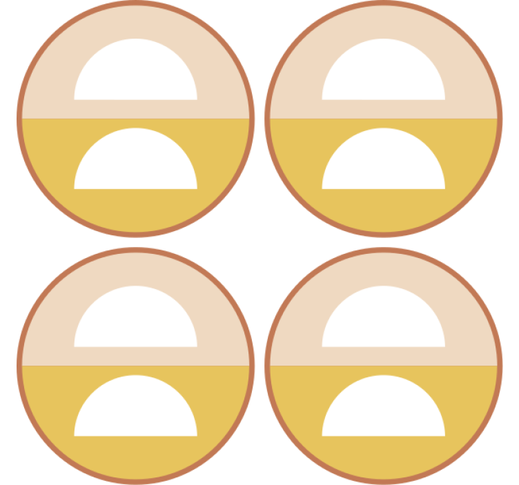 Podmetač za čaše nakaza geometrijski polukrugovi - TenStickers