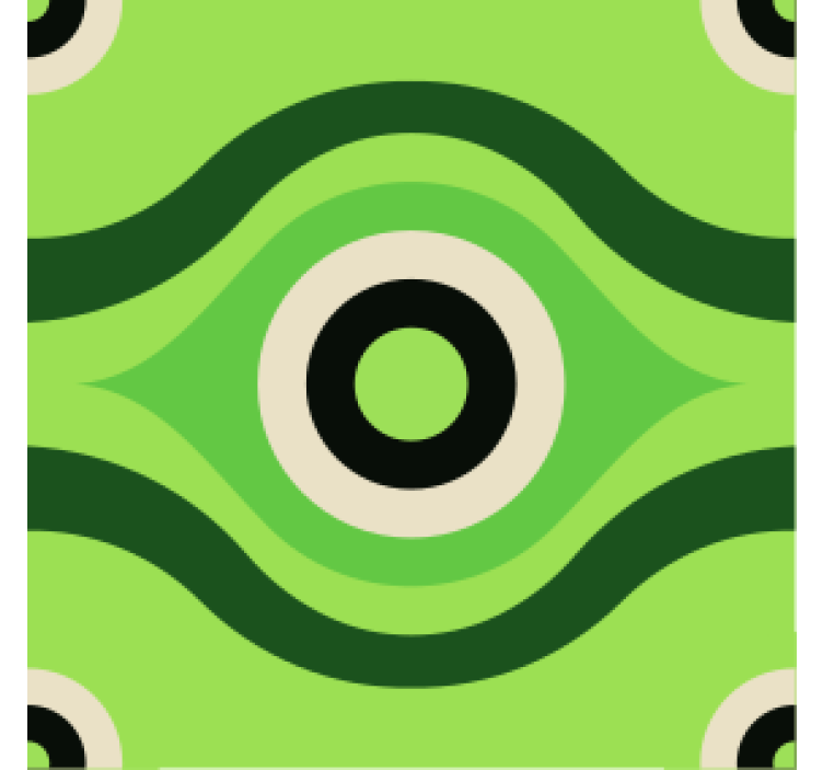 Podmetač za čaše s valovitim zelenim uzorkom - TenStickers