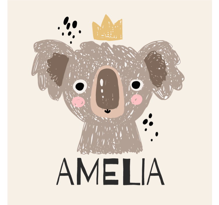 Podmetač za čaše nakaza s krunom koale - TenStickers