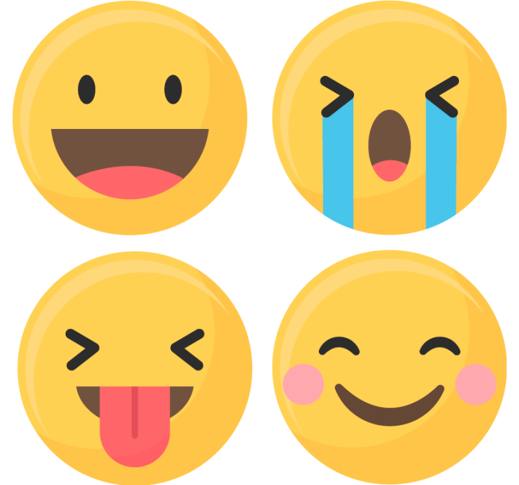 Društveni mediji emojiji geek podmetači - TenStickers
