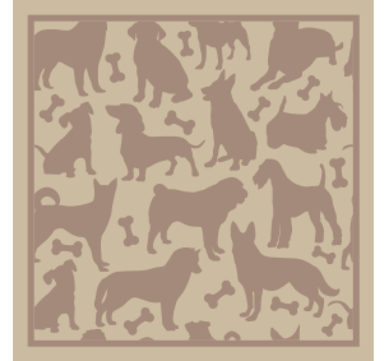 Podmetač za čaše moderan u obliku razigranih pasa - TenStickers