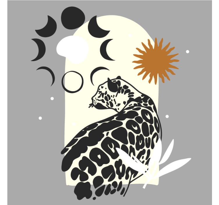 Podmetač za čaše nakaza elegantna silueta leoparda - TenStickers