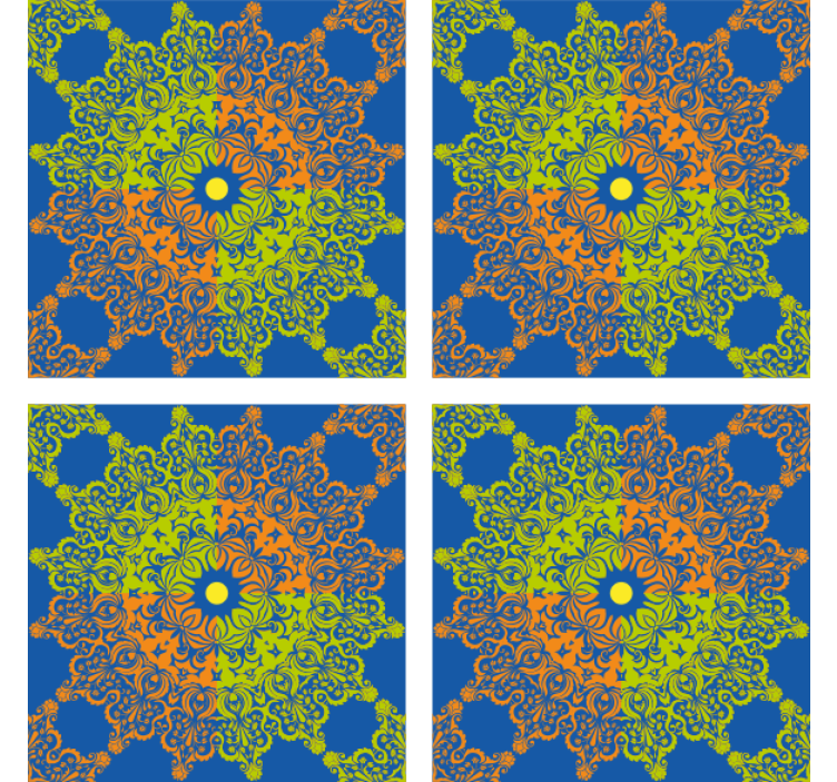 Podmetač za čaše pločice šareni uzorak mandale - TenStickers