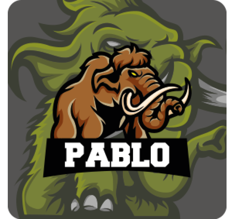 Podmetač za čaše nakaza s motivom mamuta - TenStickers