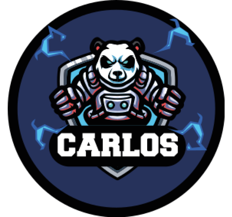 Panda s imenom personalizirani podmetači - TenStickers