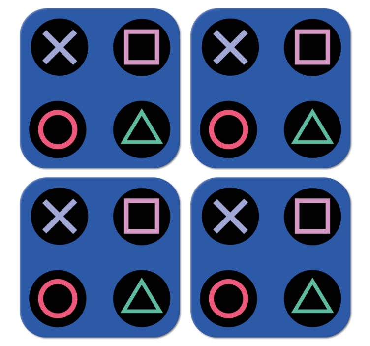 Smiješan šareni playstation uzorak štreberski podmetač - TenStickers