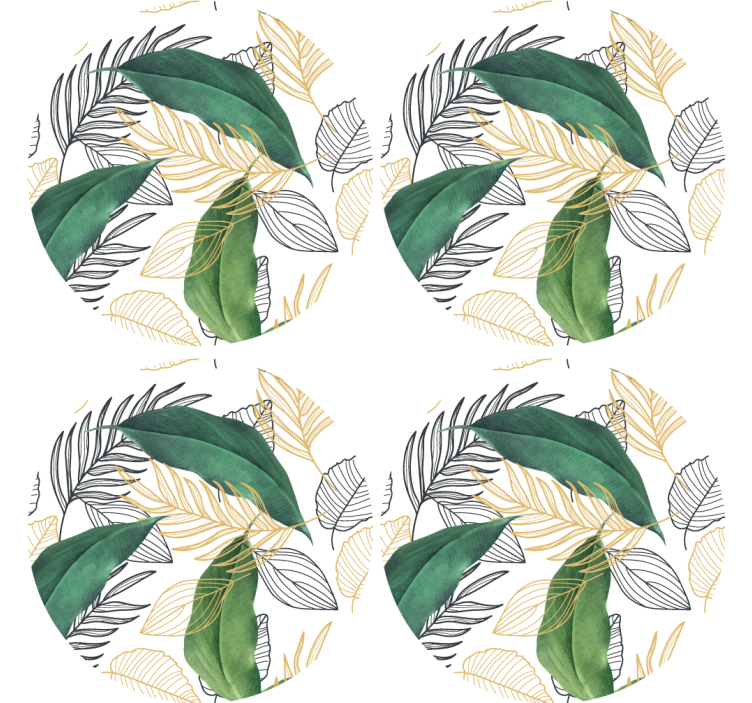 Podmetač za čaše moderan s motivom bujne zelene vegetacije - TenStickers