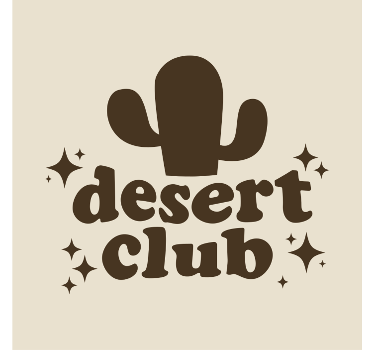 Desert club kaktus retro dizajn vintage coaster - TenStickers