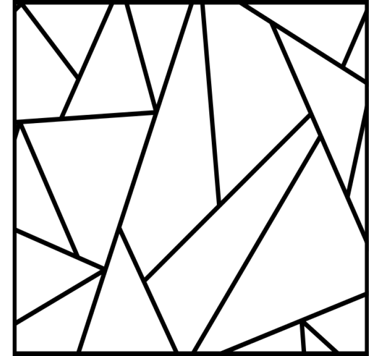 Podmetač za čaše s geometrijskim crnim linijama - TenStickers