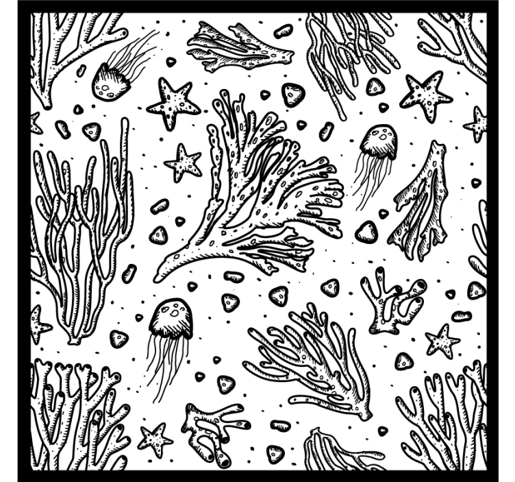 Podmetač za čaše elementi podvodnog života - TenStickers