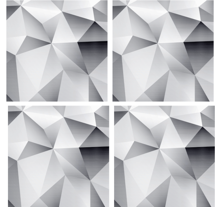 Podmetač za čaše s geometrijskim metalnim uzorkom - TenStickers