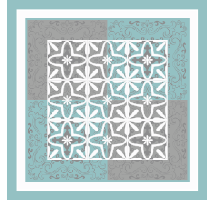 Podmetač za čaše pločice s detaljnim botaničkim emblemom - TenStickers