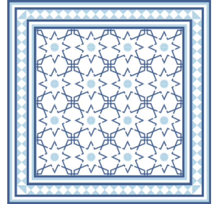 Plave zvijezde uzorak pločica podmetači - TenStickers